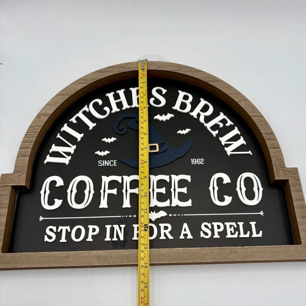 Witches Brew Coffee Co Wooden HALLOWEEN Coffee Bar Sign Willow & Riley Decor